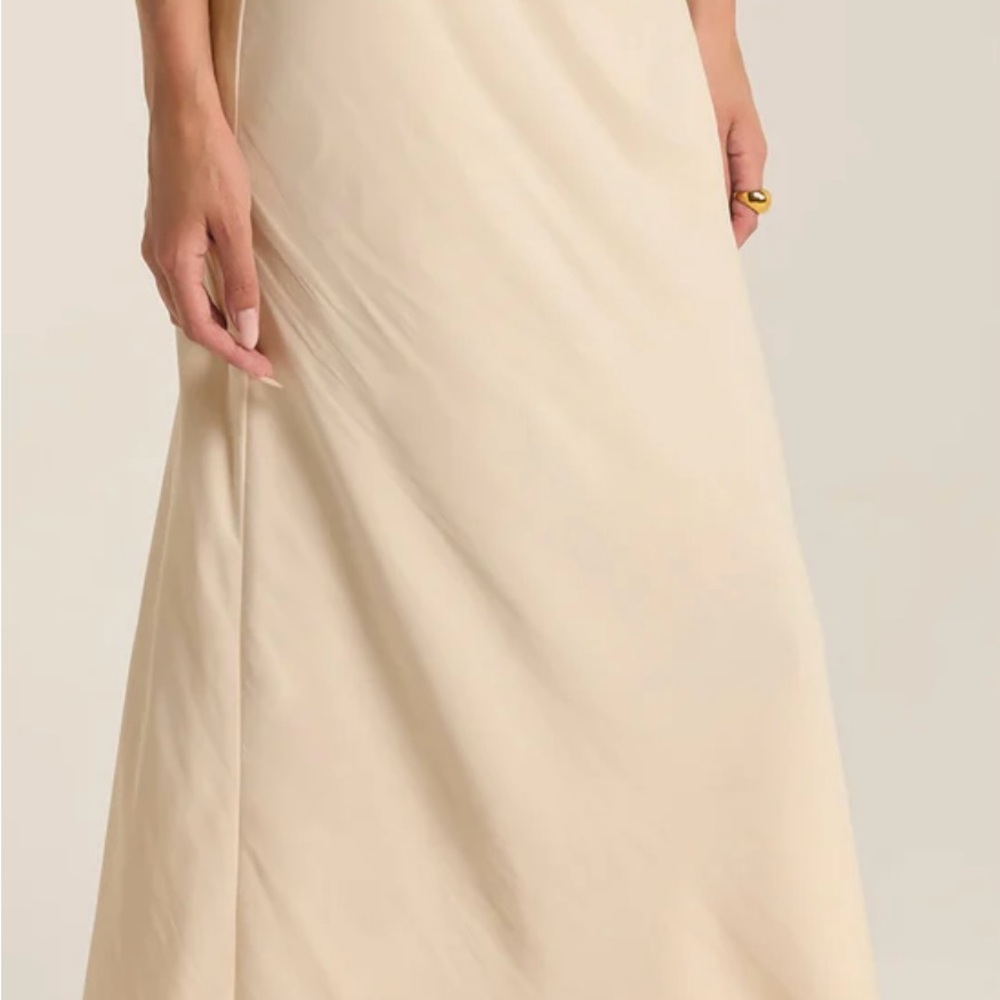 Z supply EUROPA LUXE SHEEN MIDI SKIRT size Small in: Sea salt. Great condition - Picture 3 of 5